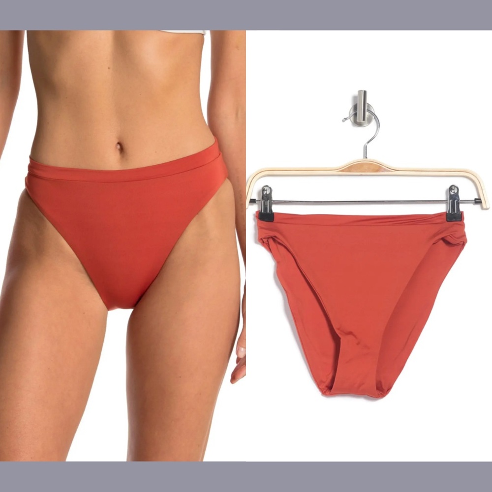 NWD BECCA‎ High Waist French Cut Bikini Bottoms in Clay [ Small ]